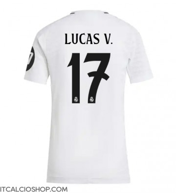 Real Madrid Lucas Vazquez #17 Prima Maglia Femmina 2024-25 Manica Corta